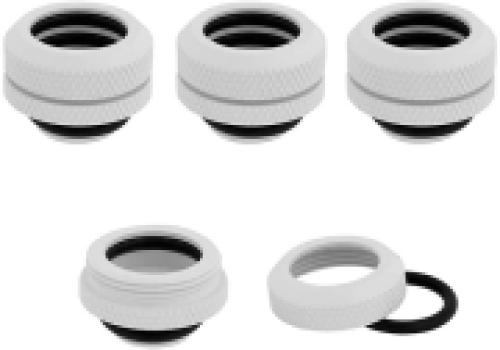 CORSAIR HYDRO X FITTING HARD XF STRAIGHT GLOSSY WHITE 4-PACK (14MM OD COMPRESSION)