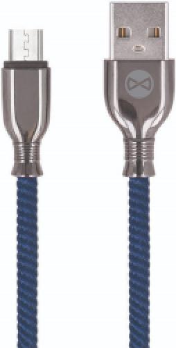 FOREVER TORNADO MICRO-USB CABLE 1M 3A NAVY BLUE