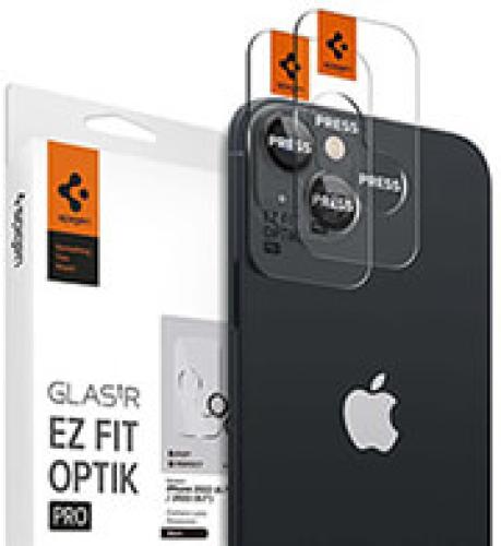 SPIGEN GLASS EZ FIT OPTIK PRO 2 PACK BLACK FOR IPHONE 14/IPHONE 14 PLUS