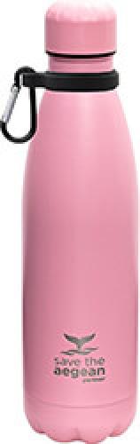 ESTIA 01-7812 TRAVEL FLASK SAVE THE AEGEAN ΜΠΟΥΚΑΛΙ ΘΕΡΜΟΣ BABY PINK 500ML