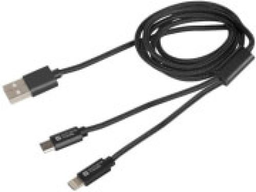 EXTREME MEDIA NKA-1208 2IN1 MICRO USB - LIGHTNING CHARGE/SYNCE USB CABLE 1M