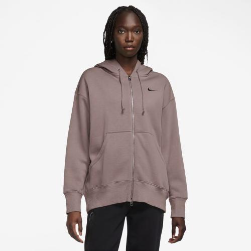 NIKE W NSW PHNX FLC FZ OS HOODIE DQ5758-208 Καφέ