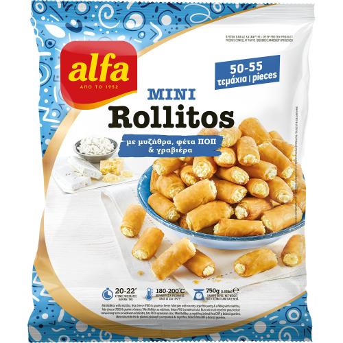 Mini Rollitos με μυζήθρα, φέτα ΠΟΠ και γραβιέρα Alfa Pastry (750g)