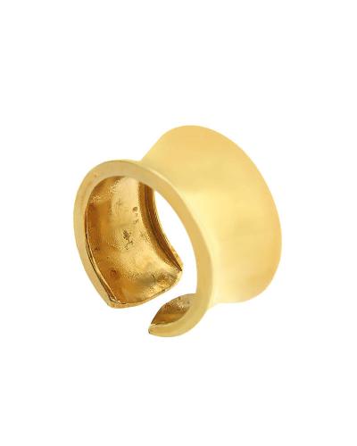 Δαχτυλίδι ασημένιο 925 κίτρινο επιχρυσωμένο Νο 57