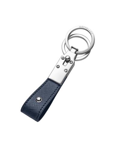 Montblanc Sartorial Κλειδοθήκη Loop Key Fob Brass Leather Blue 2 128599