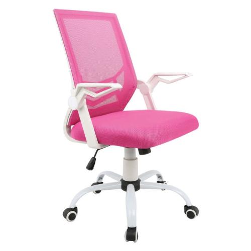 Καρέκλα γραφείου (61Χ57Χ92) ΒΣ1400-W WHITE/PINK, KATOIKEIN DECO