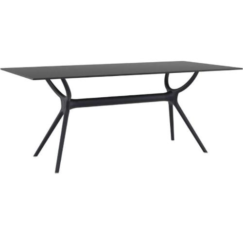 Τραπέζι (180Χ90) AIR BLACK LAMINATE, SIESTA
