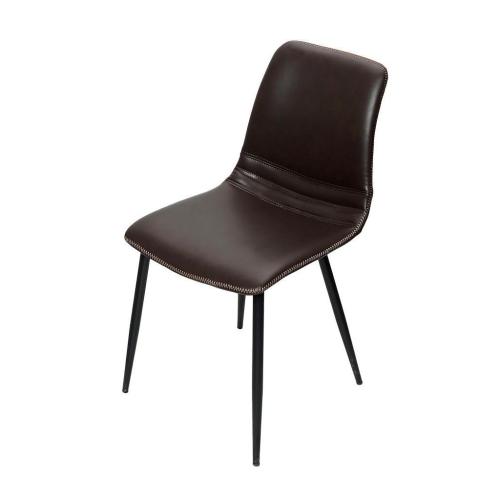 Καρέκλα δερματίνη καφέ (71Χ46Χ58) XEL103K2, ESPIEL