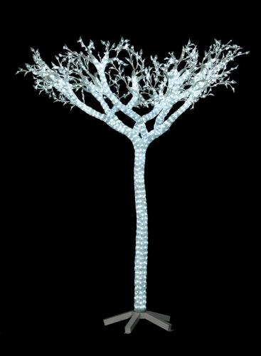 Led Φωτιζόμενο Ακρυλικό Δέντρο Με 1900 Led Με Λευκό Φωτισμό,260(Η) x 120cm