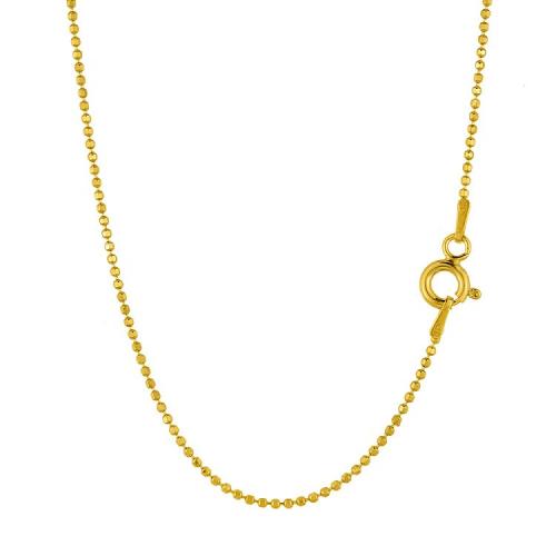 Κολιέ Αλυσίδα Beads Από Ασήμι 925 Επιχρυσωμένο TA18968 50cm