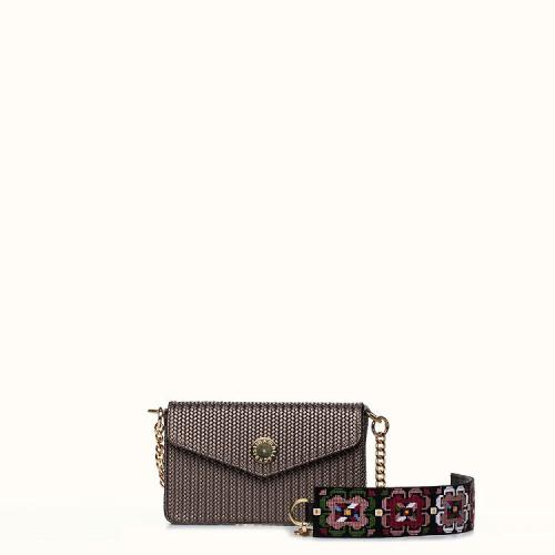 Taupe Metallic Envelope - Mini Bag by Christina Malle CM97028