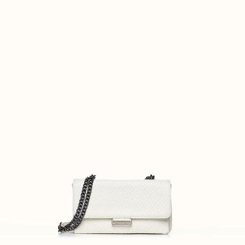 White Straw Shoulder Bag - Shoulder Bag by Christina Malle CM97015