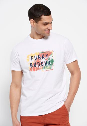 T-shirt από οργανικό βαμβάκι με brushed τύπωμα