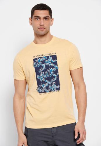 T-shirt με φλοράλ frame τύπωμα