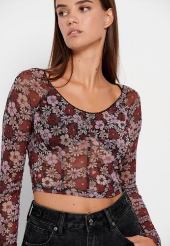 Φλοράλ cropped top