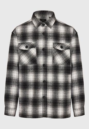Oversized καρό flannel overshirt πουκάμισο