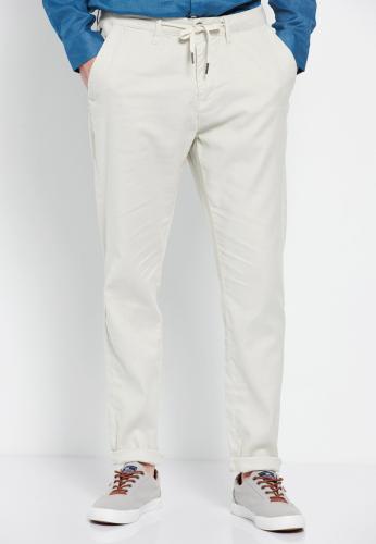 Garment dyed linen blend chino παντελόνι