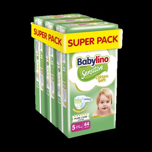 Πάνες Babylino Sensitive Cotton Soft Super Pack No5 (11-16Kg) 132τεμ (3*44τεμ)