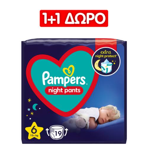 Πάνες Pampers Night Pants Νο6 (15+kg) 19τεμ