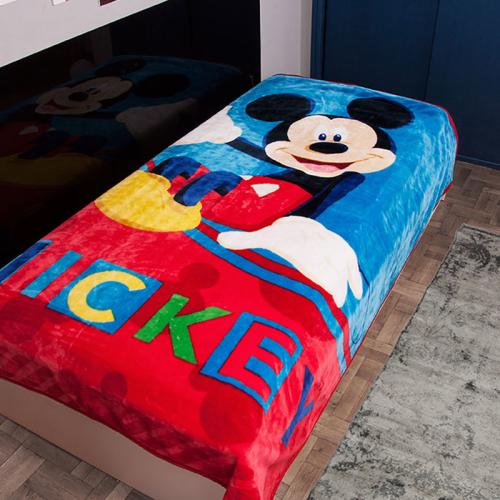 Κουβέρτα Βελουτέ Μονή 160X220 Dimcol Disney Mickey 561 Μπλε (160x220)