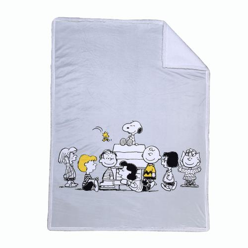 Κουβέρτα Fleece Αγκαλιάς 75X110 Nef Nef Peanuts Grey (75x110)