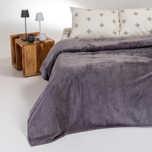 Κουβέρτα Fleece Μονή 160X220 Melinen Tokyo Dark Grey (160x220)