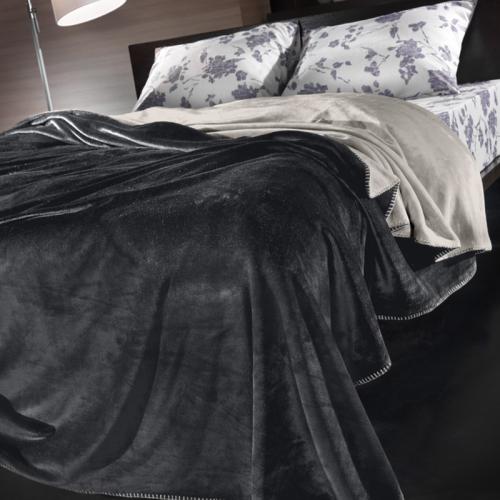 Κουβέρτα Fleece Υπέρδιπλη 220X240 Guy Laroche Velvent Anthracite (220x240)