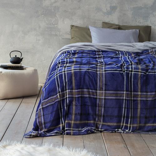 Κουβέρτα Fleece Μονή 160X220 Nima Kester Blue (160x220)