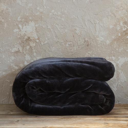 Κουβέρτα Βελουτέ King Size 240X260 Nima Coperta Black (240x260)