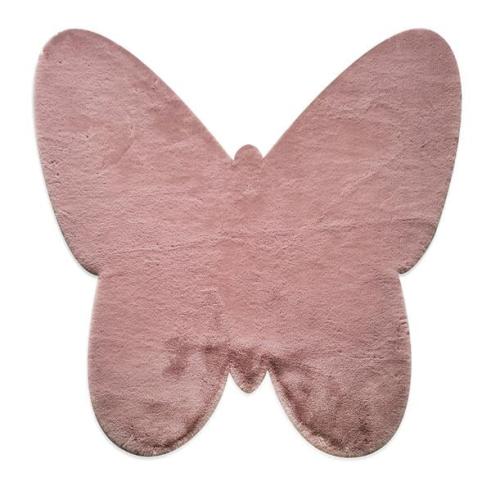 Στρογγυλό Παιδικό Χαλί Φ160 New Plan Puffy Jm7 Dark Pink Butterfly Antislip (Φ160)