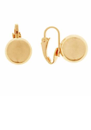 μεταλλικά round σκουλαρίκια με κλιπς σε χρυσό