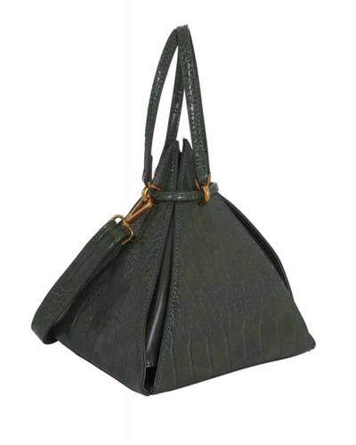 vintage pyramid croco τσάντα statement