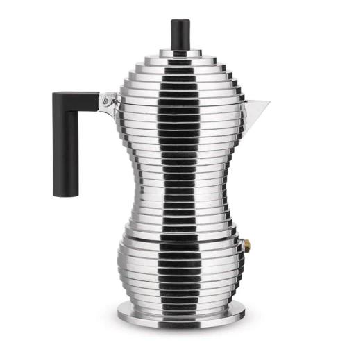 Καφετιέρα Espresso Pulcina MDL02/1 B 70ml Silver-Black Alessi