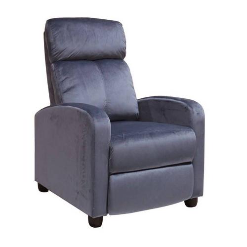 Πολυθρόνα Porter Relax Grey Velure Ε9781,5 68x86x99cm