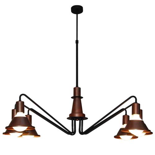 Φωτιστικό Οροφής Κρεμαστό Led HL-3521-6 77-3765 Emily Old Copper & Black Homelighting