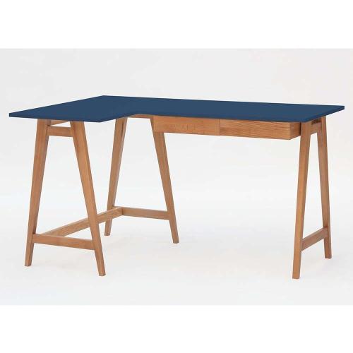 Γραφείο Luka Αριστερή Γωνία LUKALOFOAK15 135x50x75cm Oak-Navy Blue