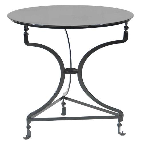 Τραπέζι Καφενείου 155504 Αγαλβάνιστο Black Φ 50X72 cm