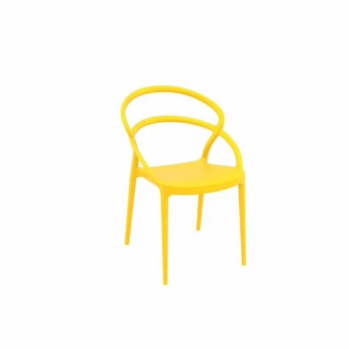 Καρέκλα Pia Yellow 20-0137 54Χ56Χ82 cm Siesta Σετ 4τμχ