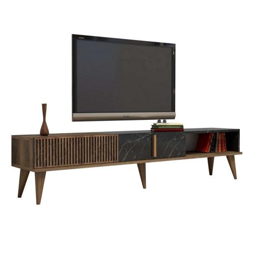 Έπιπλο Τηλεόρασης HM9512.02 180x35x40cm Walnut-Black