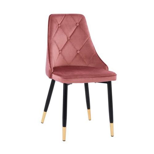 Καρέκλα Fannie HM8701.02 49x53x88Υcm Dusty Pink Σετ 2τμχ
