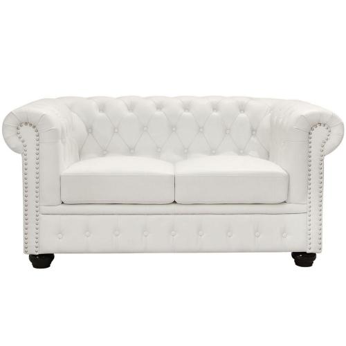 Καναπές T.Chesterfield Hm3010.02 Λευκό Ματ 155x90x73 cm