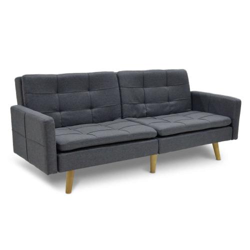 Καναπές-Κρεβάτι Flexible Σε Γκρι Σκούρο Ύφασμα 198X87X76Cm 035-000004
