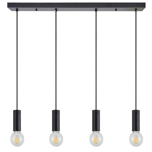 Φωτιστικό Οροφής - Ράγα Adept Tube 77-8482 85x8x300cm 4xE27 60W Black Homelighting