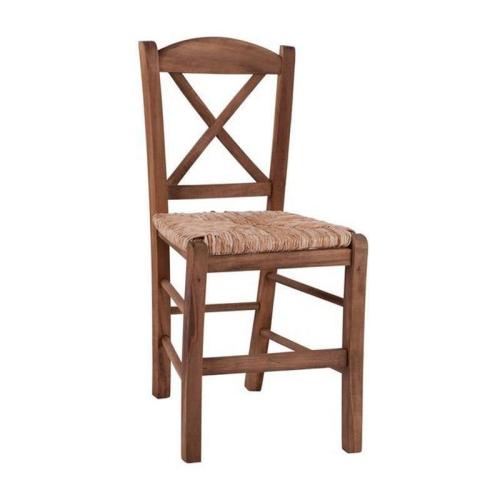 Καρέκλα Καφενείου Με Ψάθα 40,5x41,5x88 HM10371.01 Wallnut