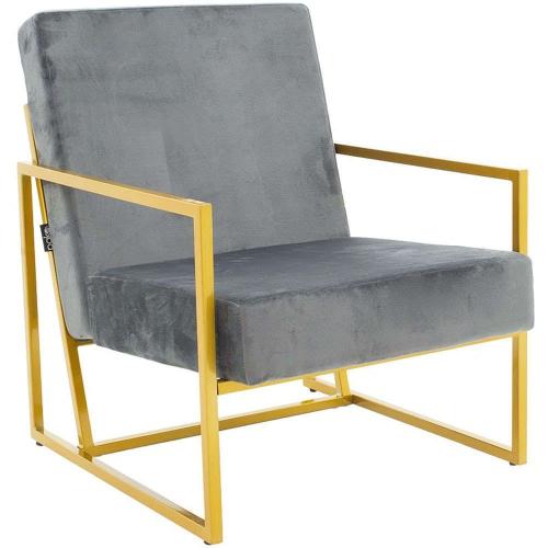 Πολυθρόνα Evelyn 029-000131 62x79x77cm Anthracite-Gold