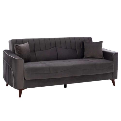 Καναπές - Κρεβάτι Portman Τριθέσιος HM3247.01 210x80x87cm Grey
