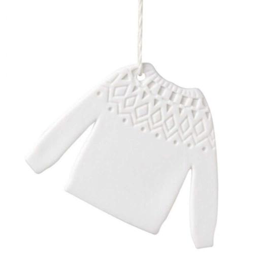 Στολίδι Χριστουγεννιάτικο Winter Clothing Pullover RD0090057 7x5cm White Raeder