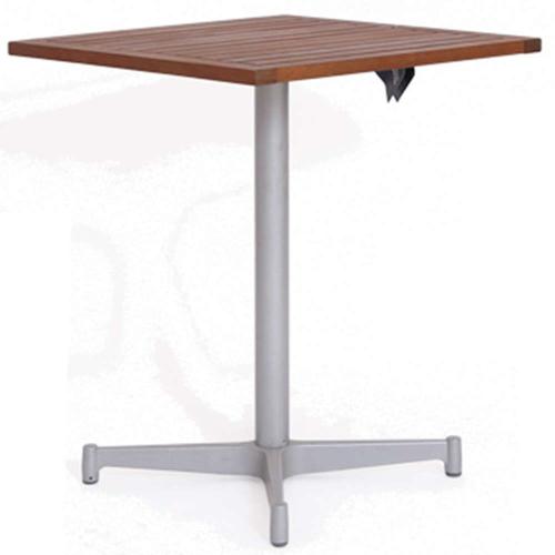 Τραπέζι Panda 130077 62x62x74cm Silver-Brown Soulworks