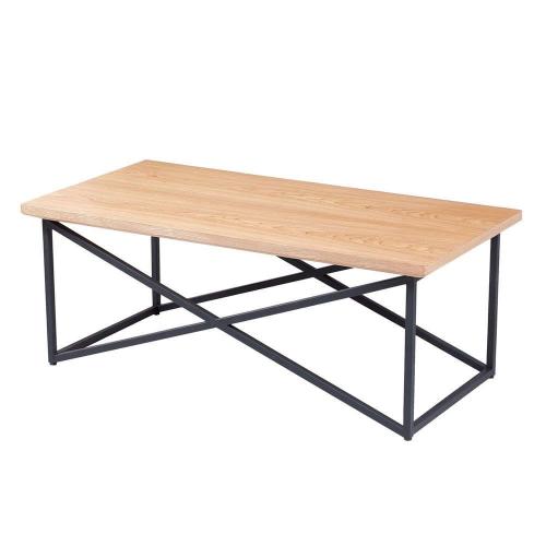 Τραπέζι Σαλονιού HM9469.01 120x60x45,5cm Από Ξύλο Φράξου Natural-Black
