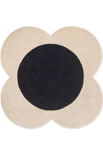 Χαλί Flower Spot 158409 Ecru-Black Round Orla Kiely